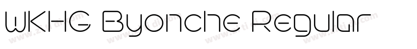 WKHG Byonche Regular字体转换